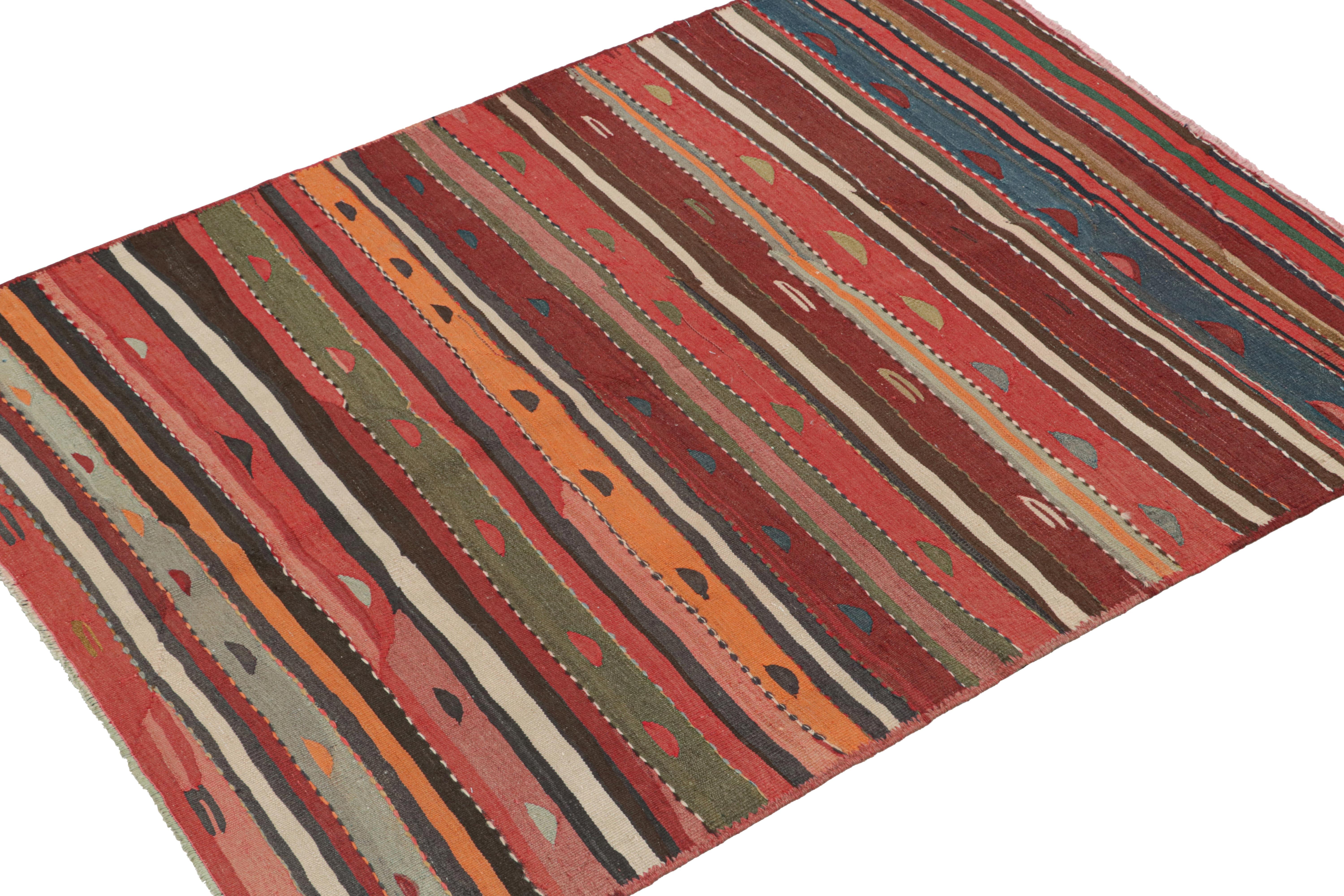 Tribal Vintage Northwest Persian Kilim with Colorful Geometric Patterns For Sale