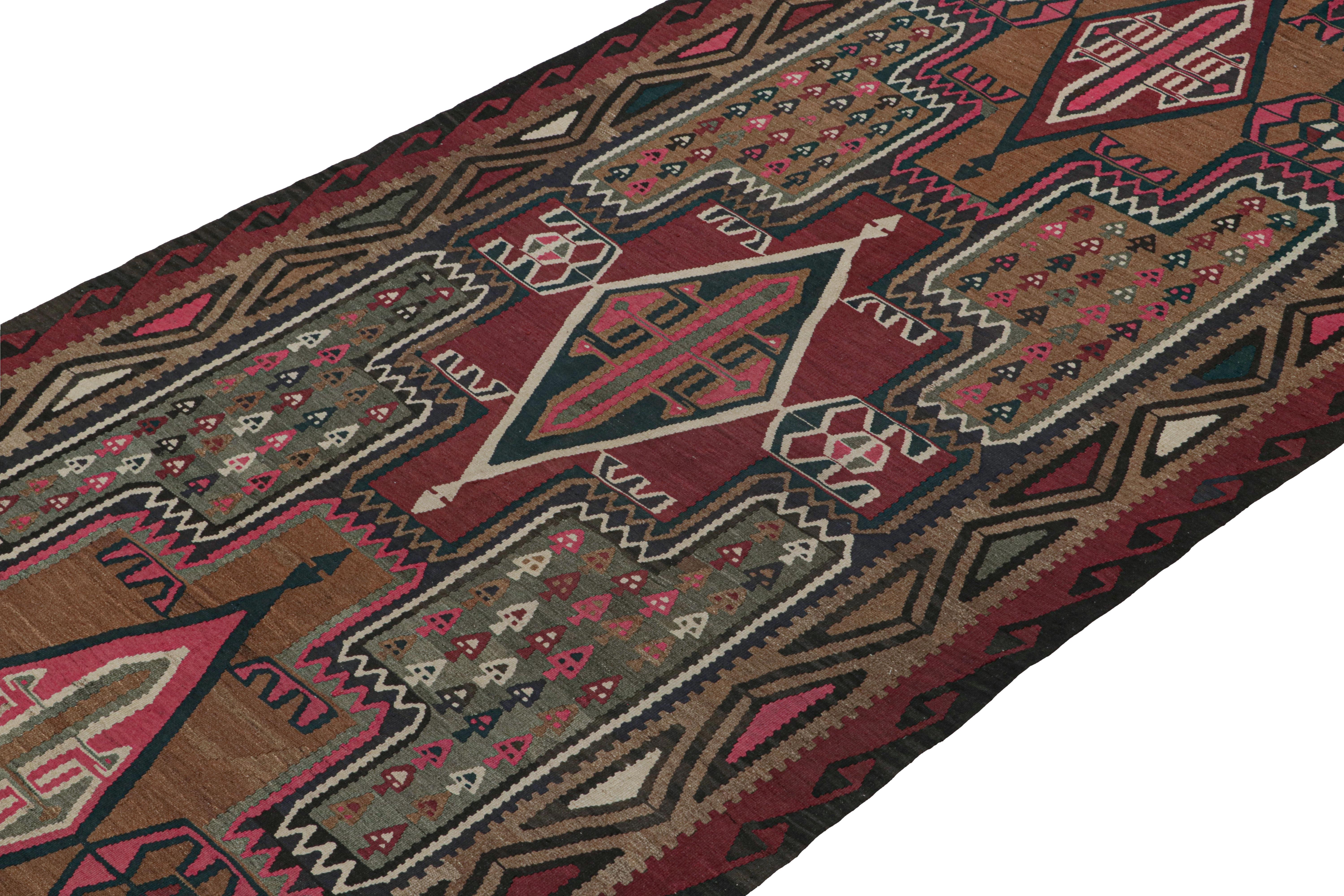 Hand-Knotted Vintage Northwest Persian Kilim with Geometric Patterns by Rug & Kilim For Sale