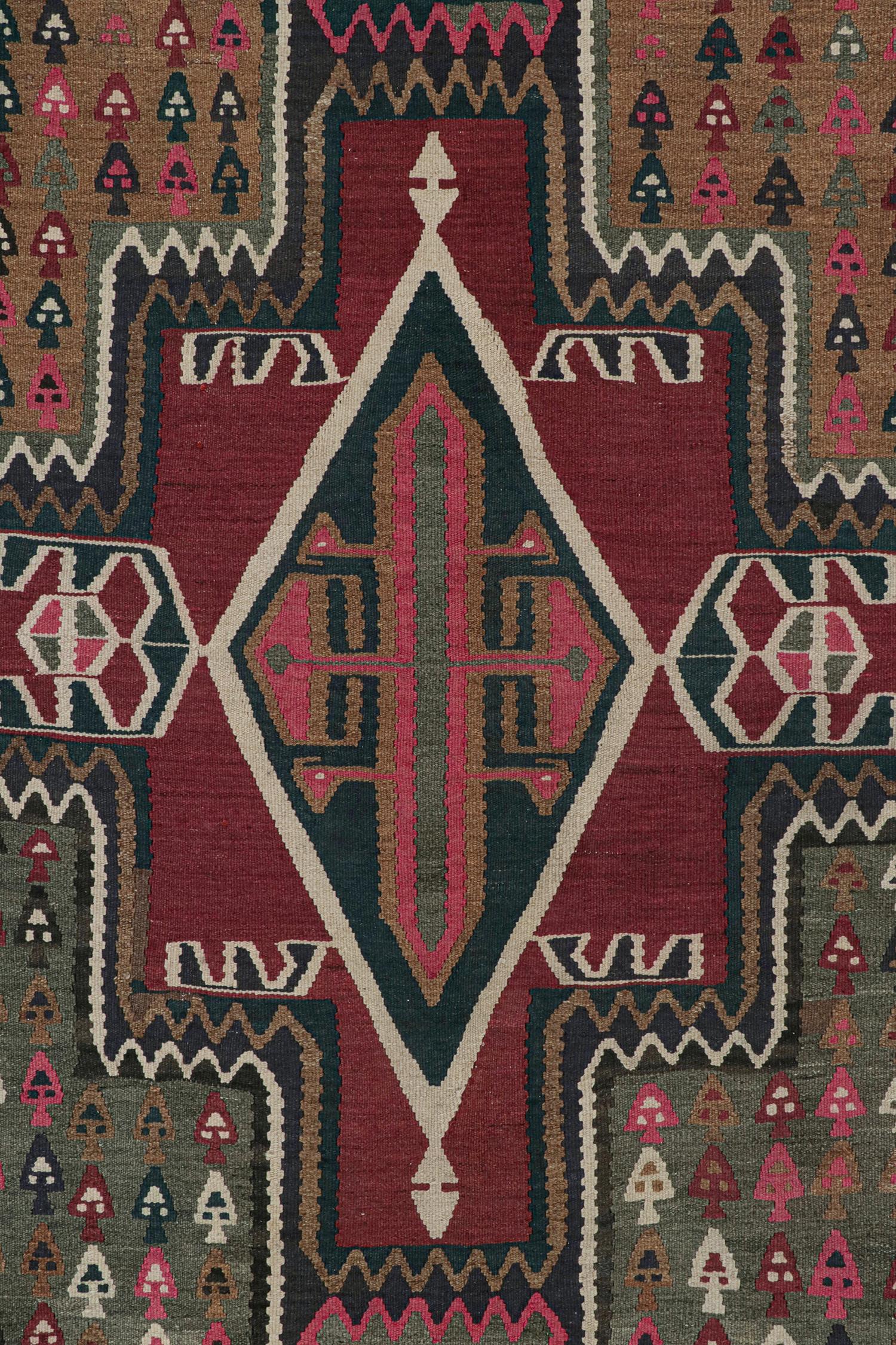 Mid-20th Century Vintage Northwest Persian Kilim with Geometric Patterns by Rug & Kilim For Sale