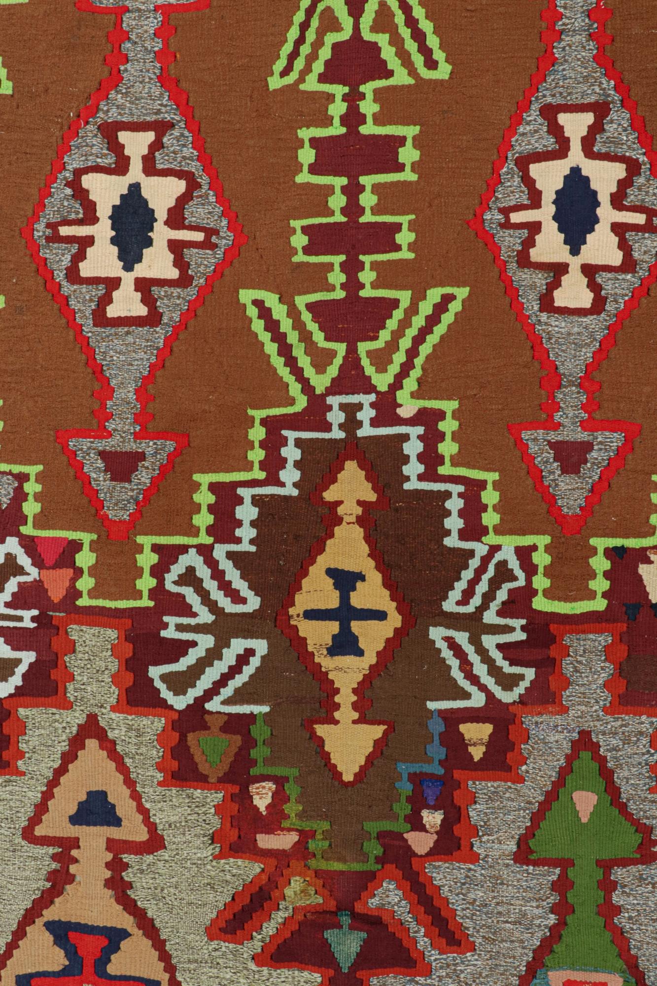 Tribal Vintage Northwest Persian Kilim with Geometric Patterns For Sale