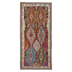 Vintage Northwest Persian Kilim with Geometric Patterns