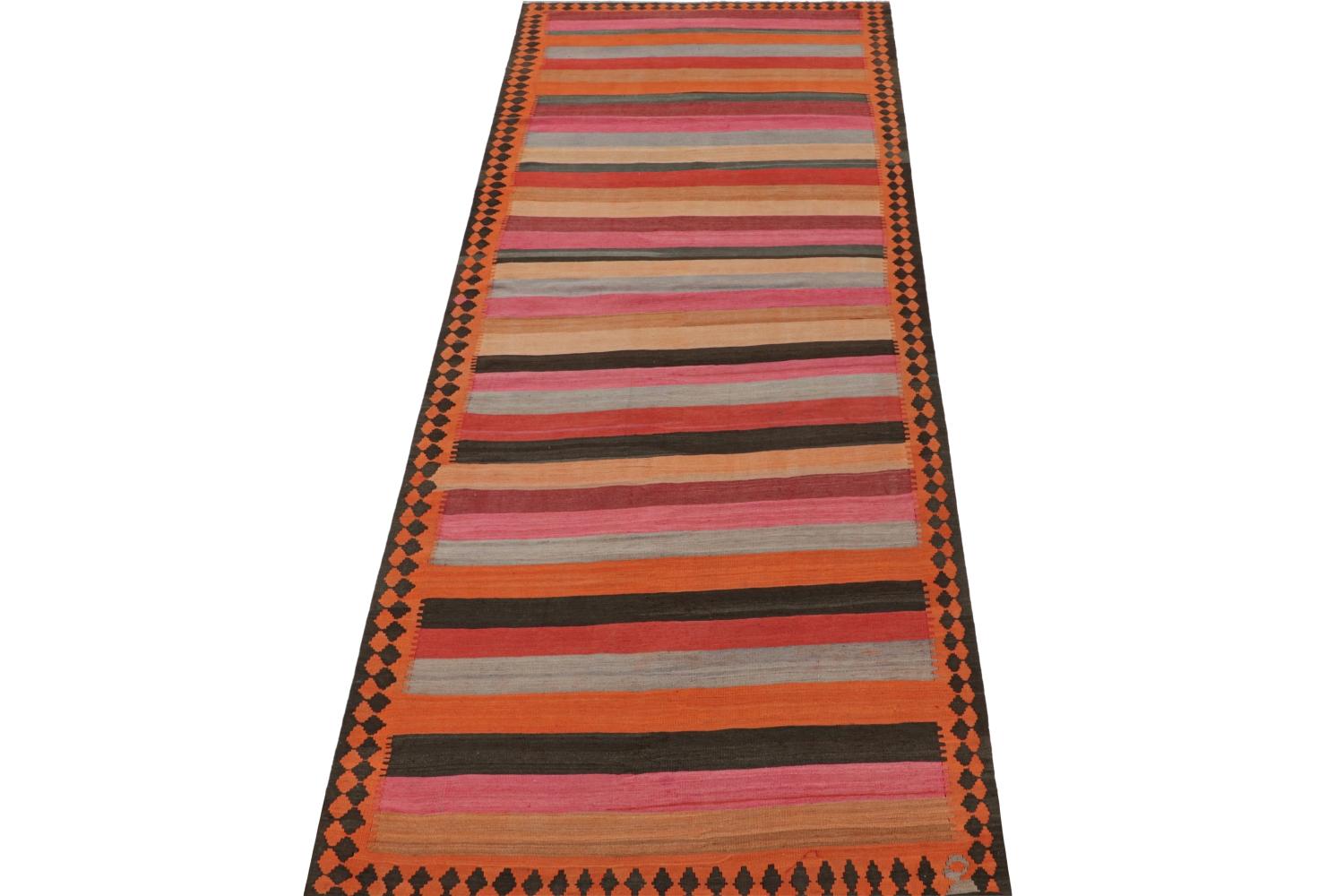 Vintage Northwest Persian Kilim with Multicolor Stripes In Good Condition For Sale In Long Island City, NY