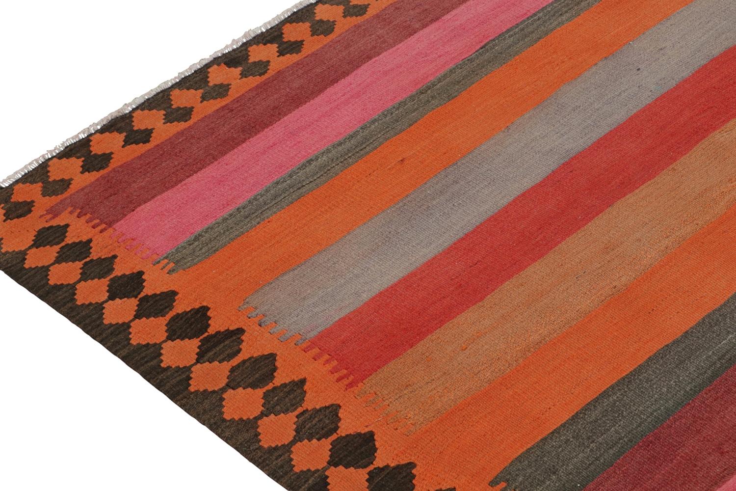 Mid-20th Century Vintage Northwest Persian Kilim with Multicolor Stripes For Sale