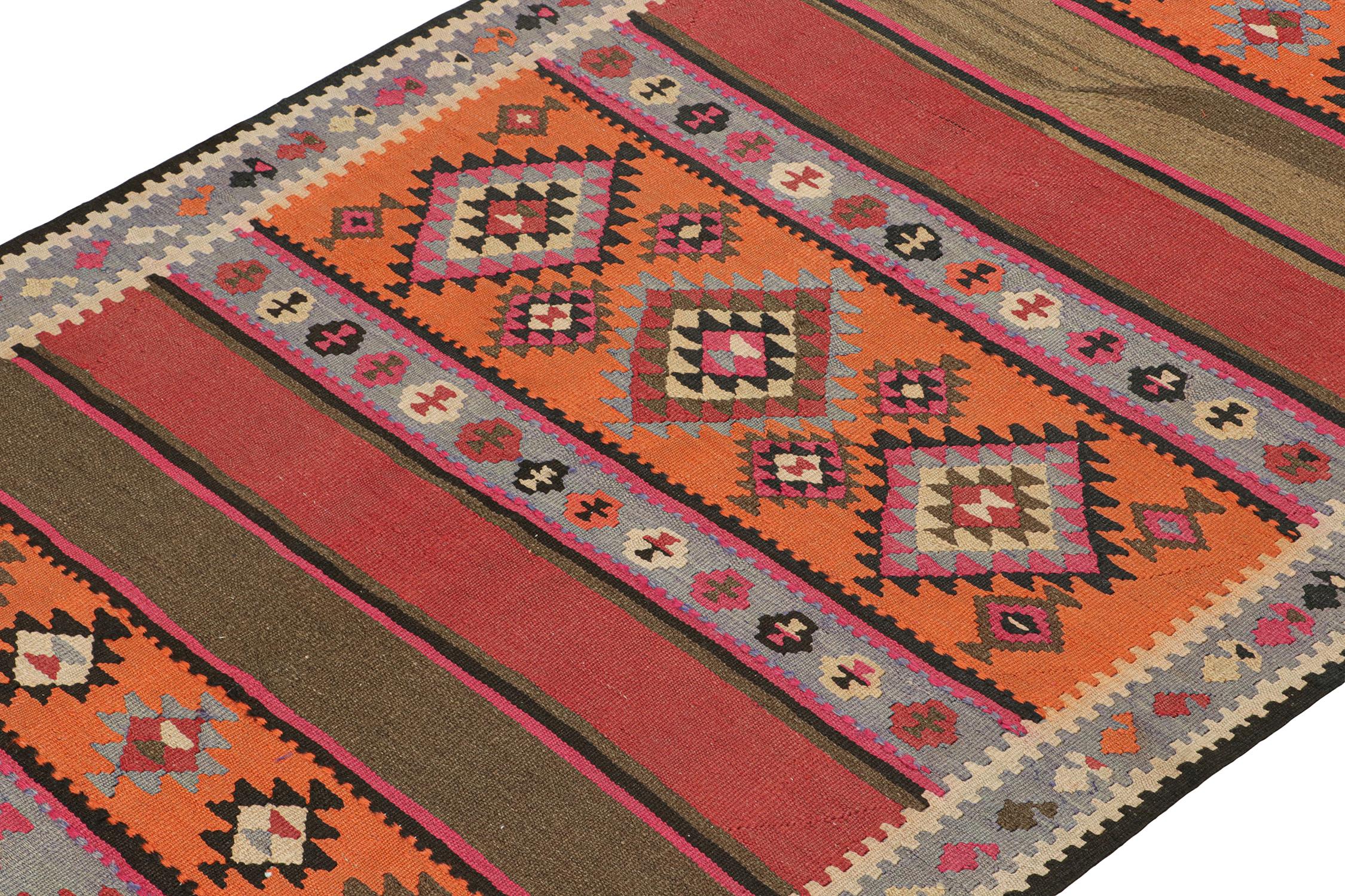 Hand-Knotted Vintage Northwest Persian Kilim with Vibrant Geometric Patterns by Rug & Kilim For Sale