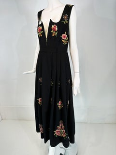 Vintage Norwegian Bunad Handmade Traditional Women's Folk Embroidered Dress