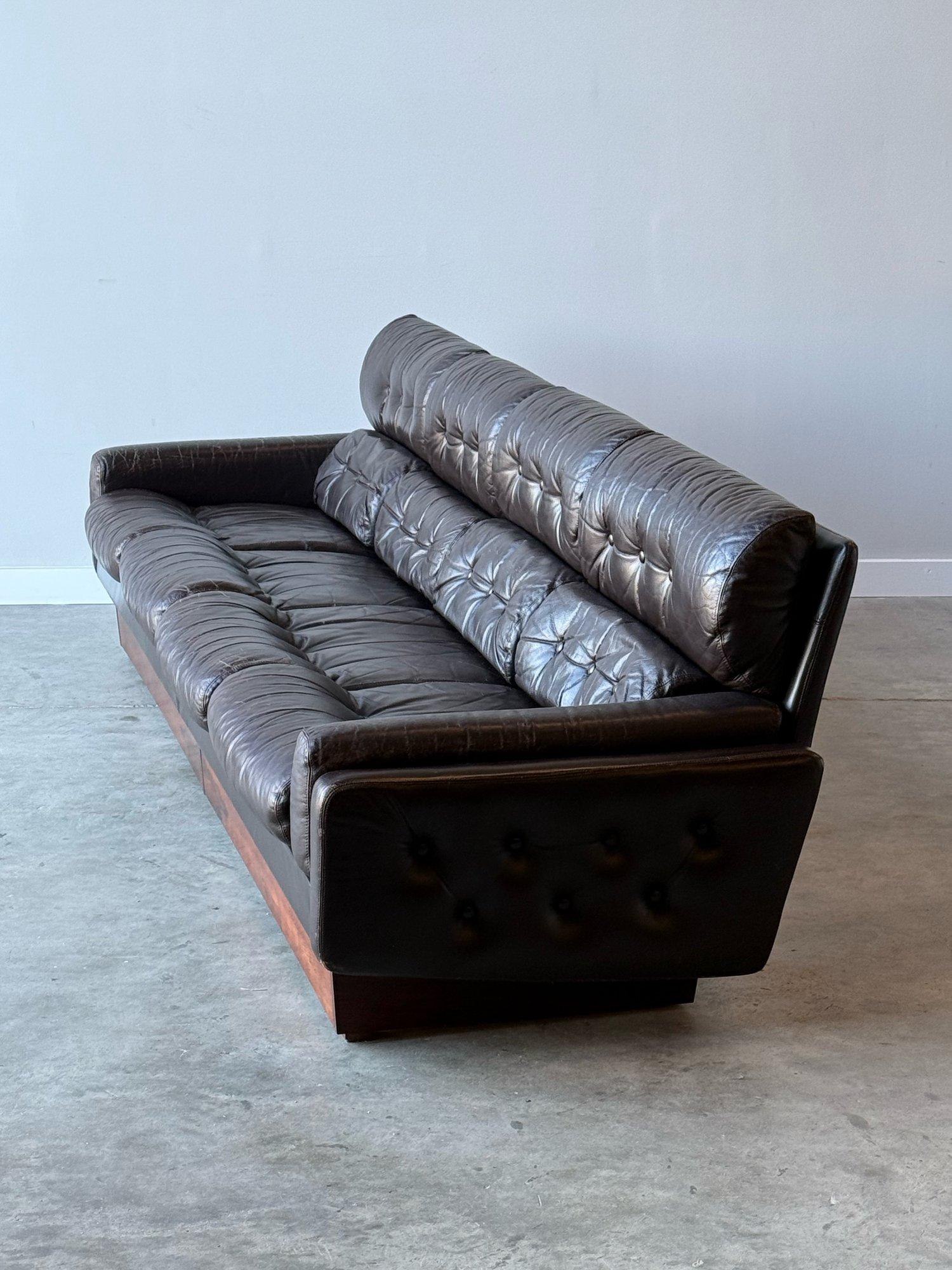 Norvegese Divano in pelle norvegese vintage