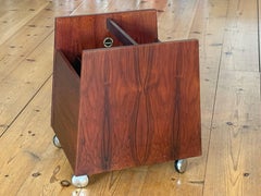 Vintage Norwegian Modern Rose-wood Media Trolley Designed by Rolf Hesland