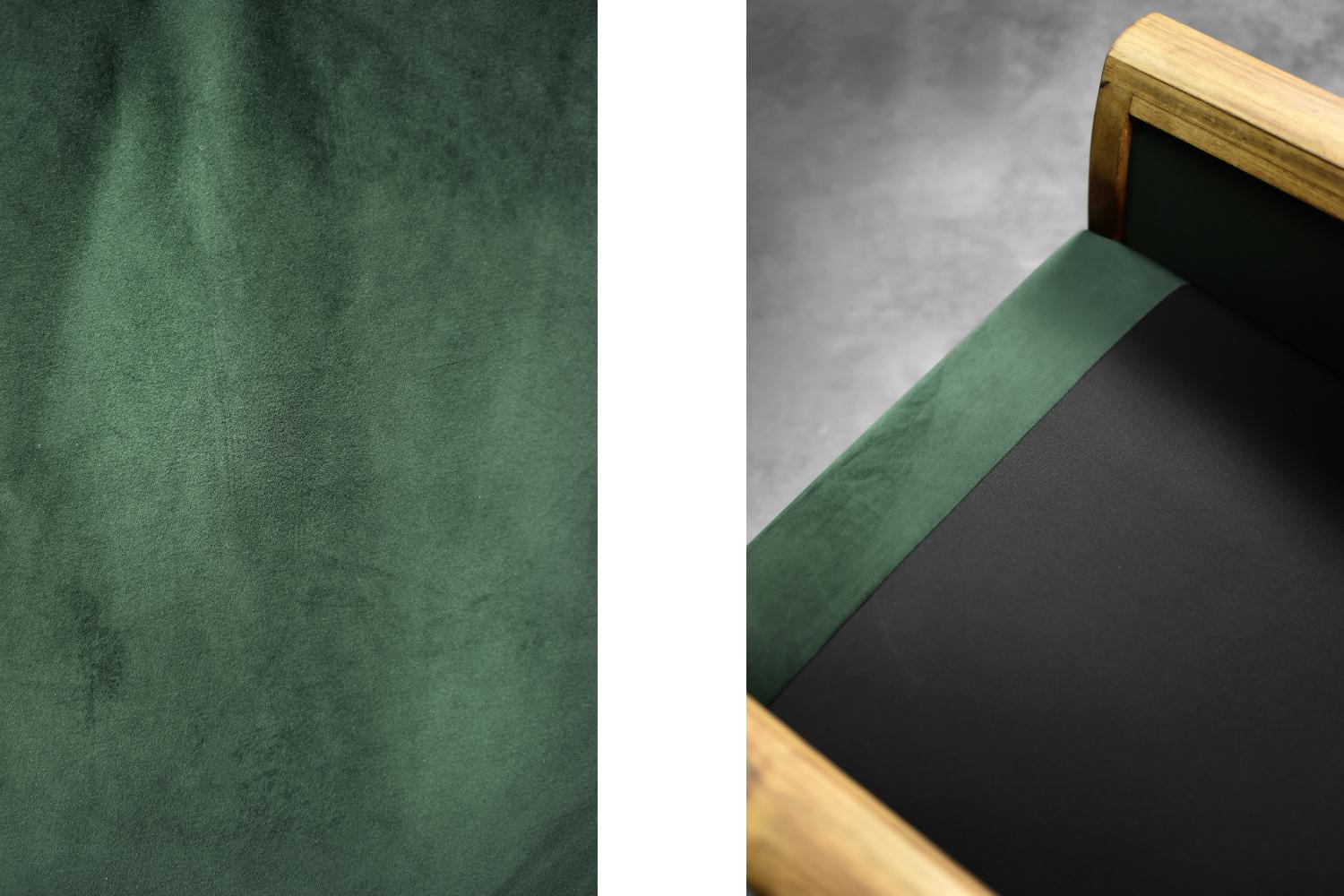 Canapé et chaise vintage norvégiens en palissandre et velours vert bouteille par Knut Sæter en vente 11