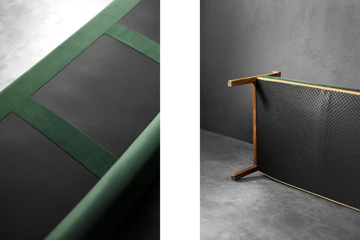 Canapé et chaise vintage norvégiens en palissandre et velours vert bouteille par Knut Sæter en vente 12