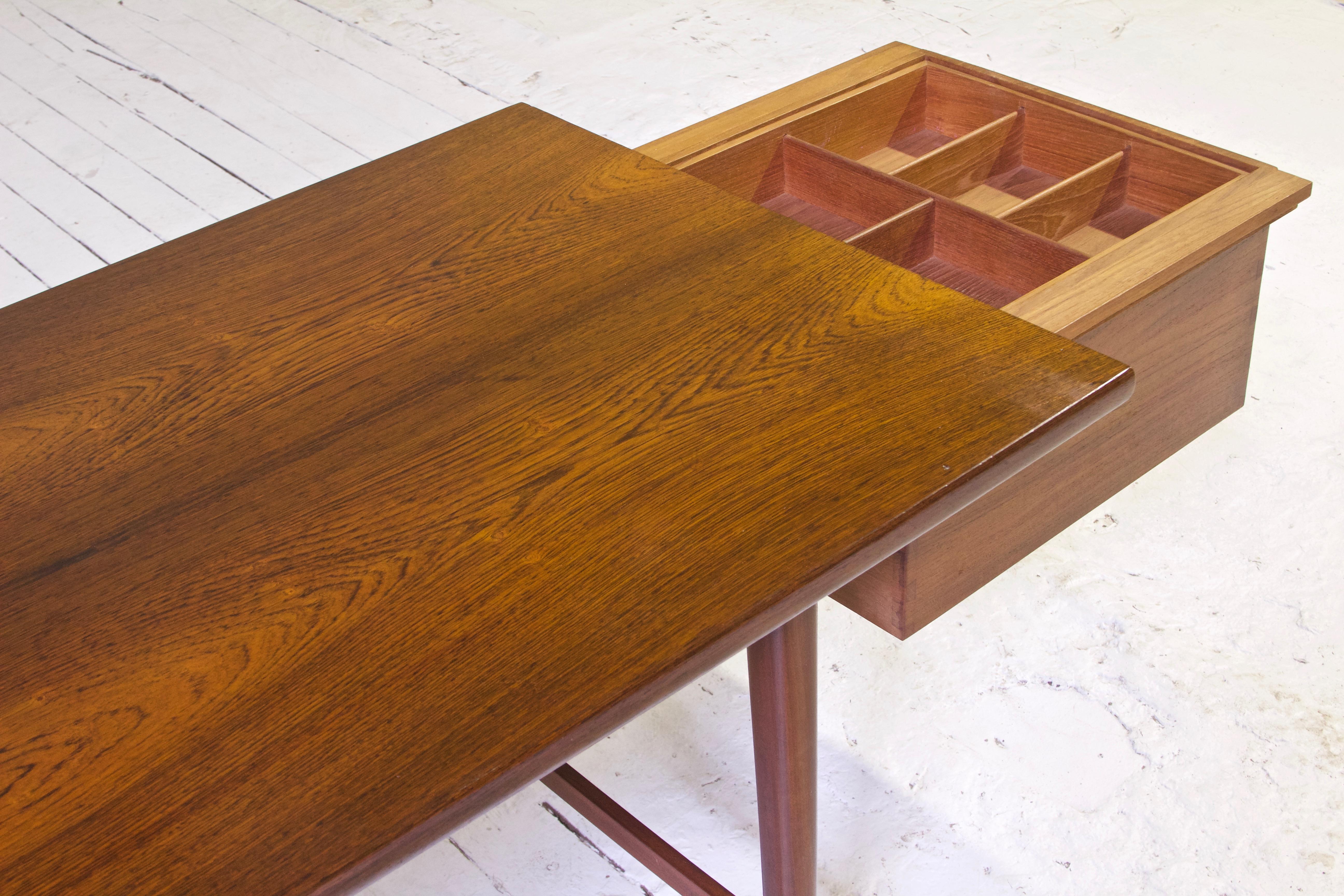 Vintage Norwegian Rosewood Cocktail Table with Sliding Dovetailed Drawer, 1960s 1