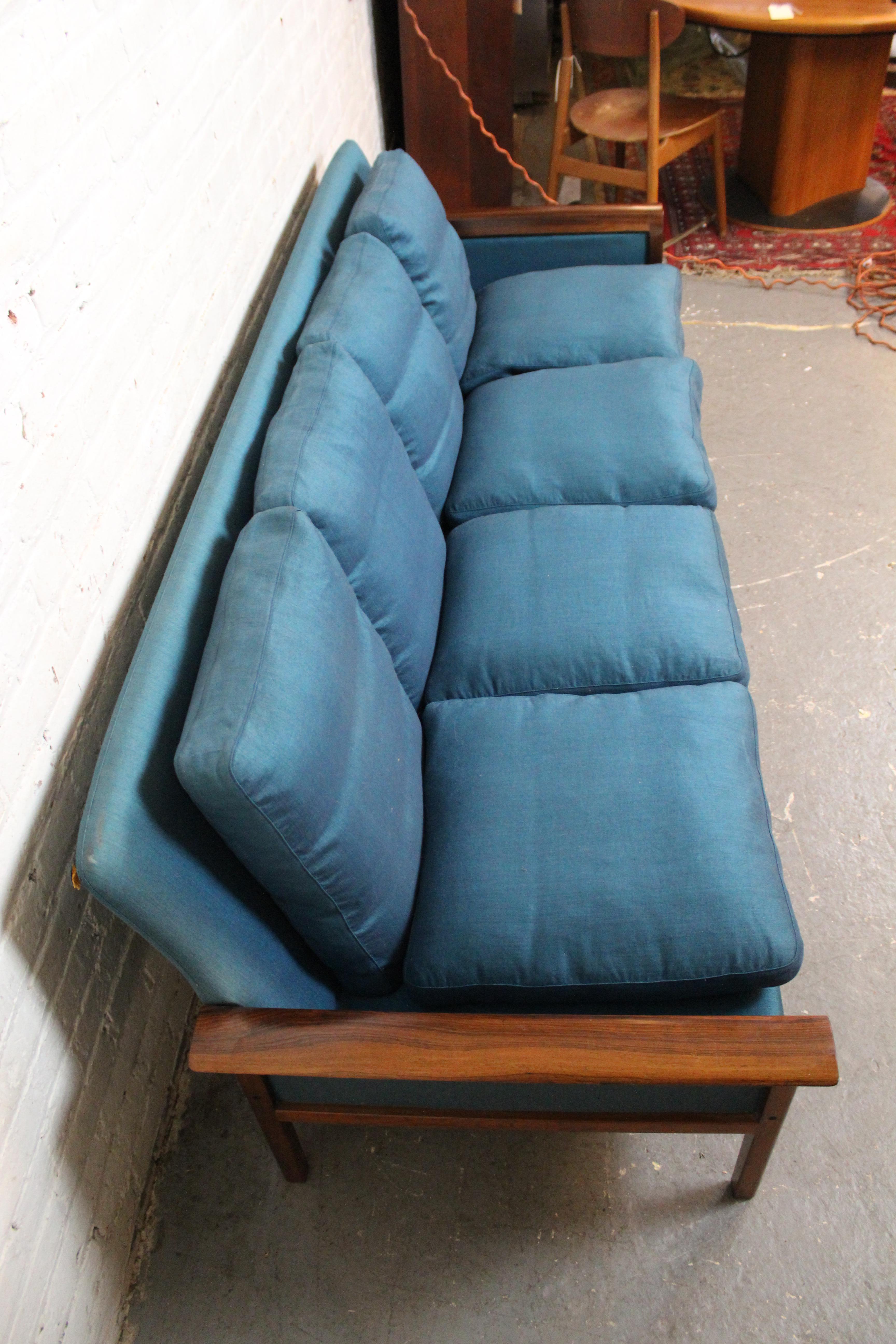 Mid-Century Modern Vintage Norwegian Rosewood Sofa by Hans Olsen for Vatne For Sale
