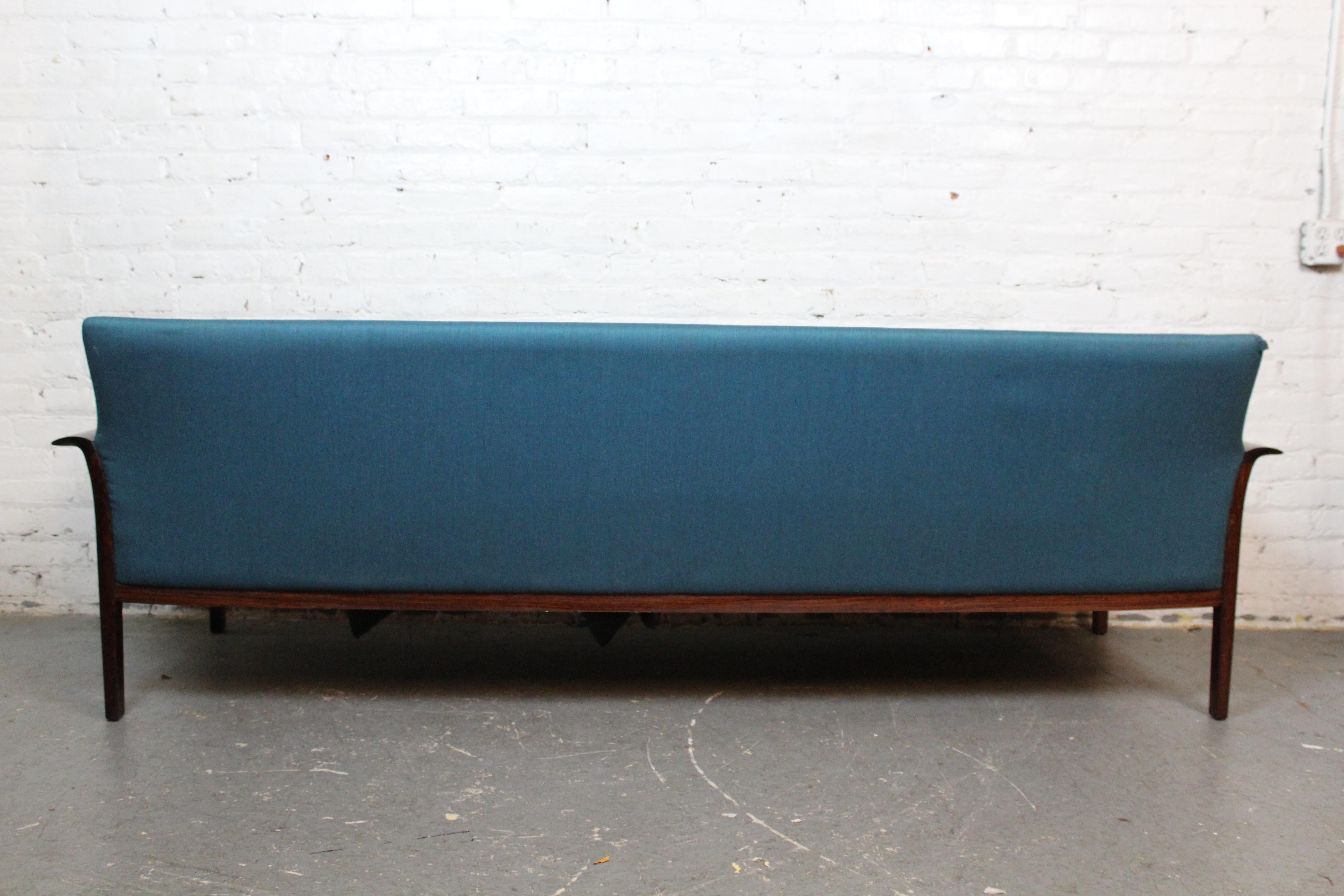Vintage Norwegian Rosewood Sofa by Hans Olsen for Vatne For Sale 1