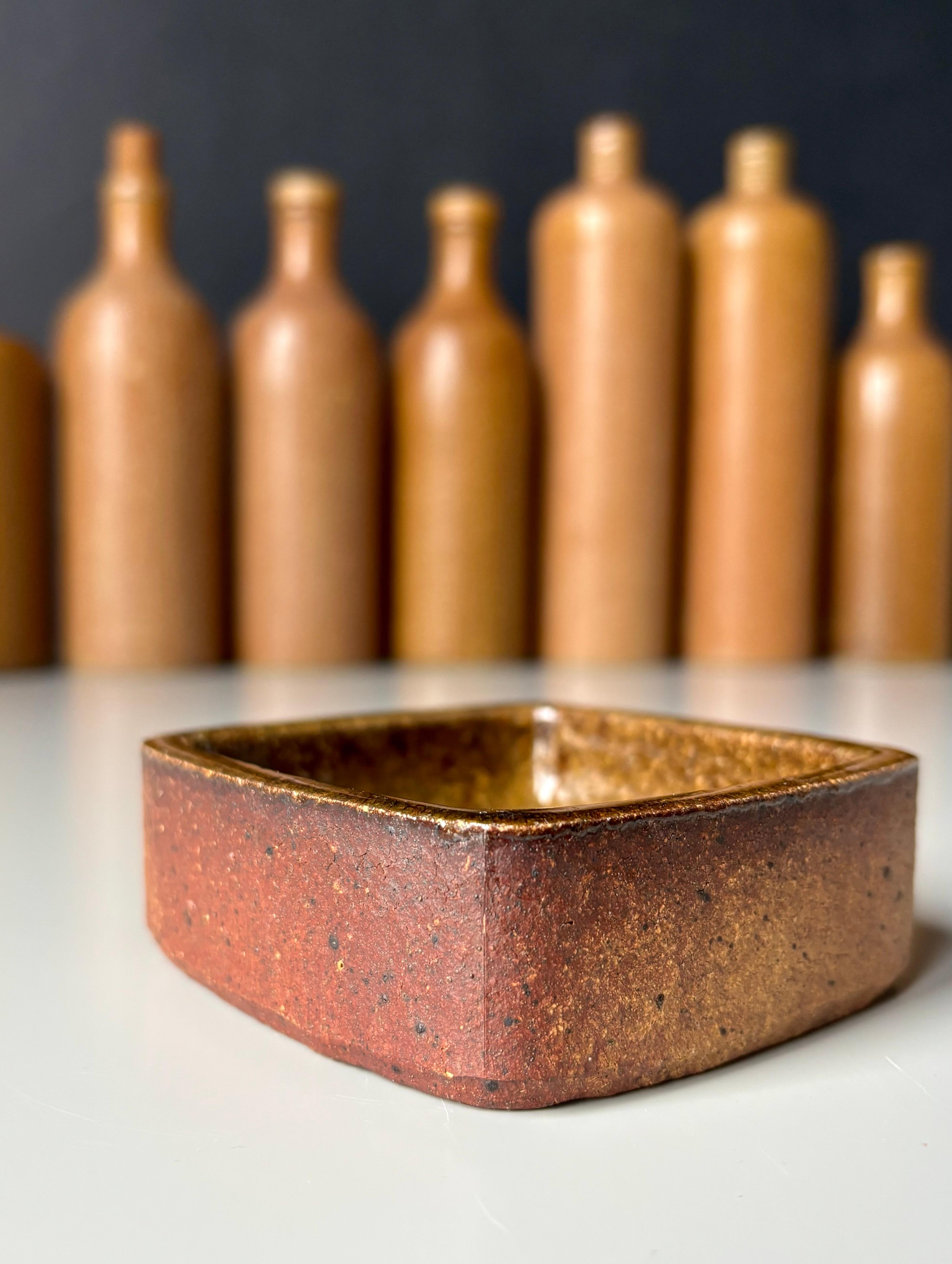 Scandinavian Modern Vintage Norwegian Stoneware Vide-Poche, 1969 For Sale
