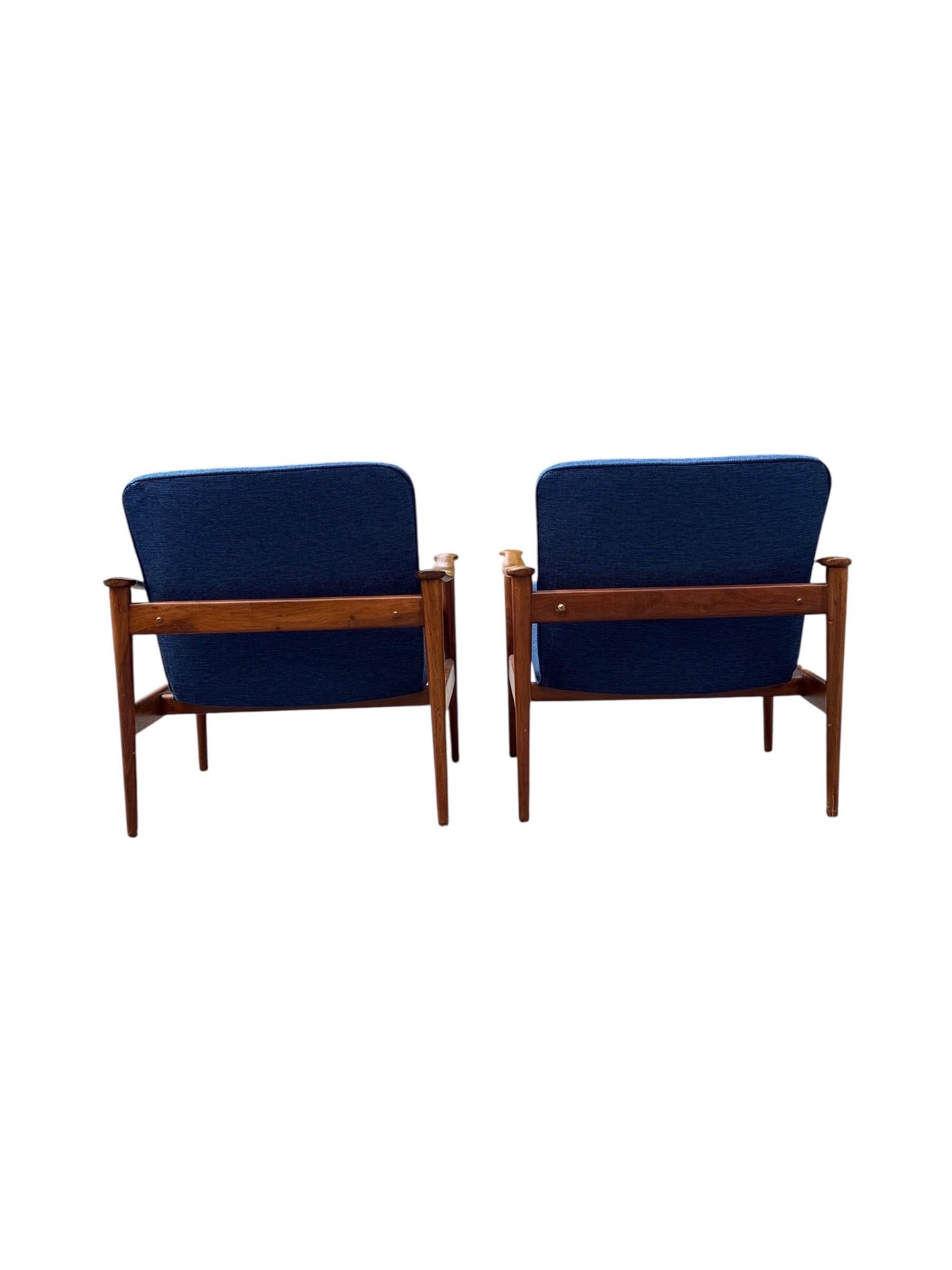 Vintage Norwegian Teak Lounge Chairs von Fredrik Kayser - 1960er Paar im Angebot 2