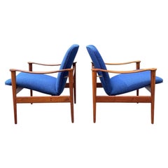 Vintage Norwegian Lounge Chairs by Fredrik Kayser - 1960s Pair