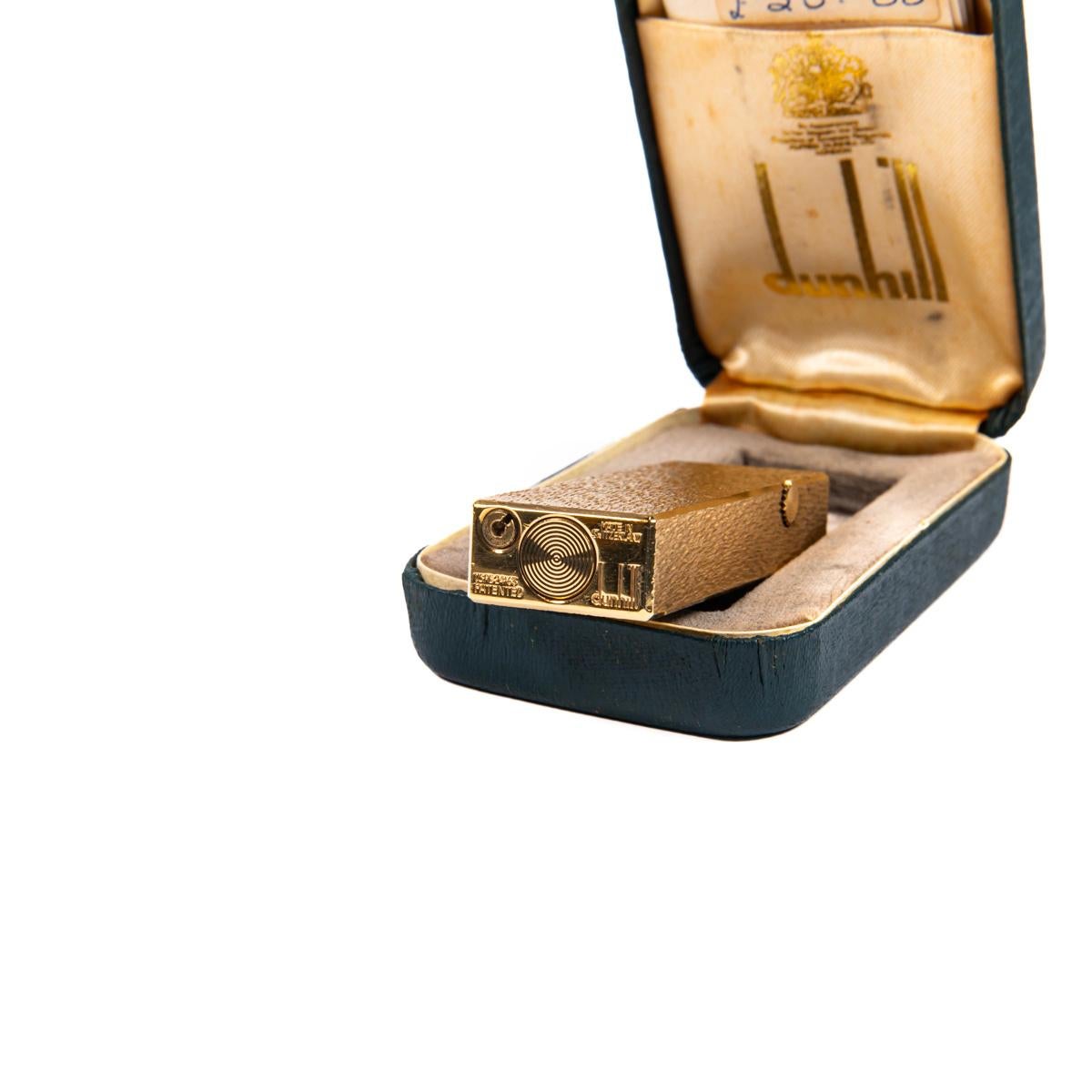 Vintage NOS DUNHILL Rollagas Lighter Gold Plated in Box 1970s 5