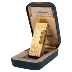 Vintage NOS DUNHILL Rollagas Lighter Gold Plated in Box 1970s
