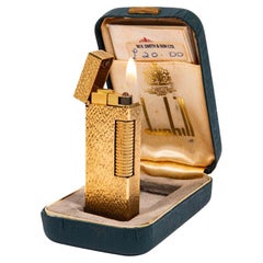 Vintage NOS DUNHILL Rollagas Lighter Gold Plated in Box 1970s