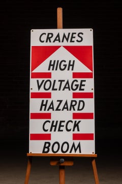 Vintage NOS "High Voltage" Mining Operation Warning SSP Sign