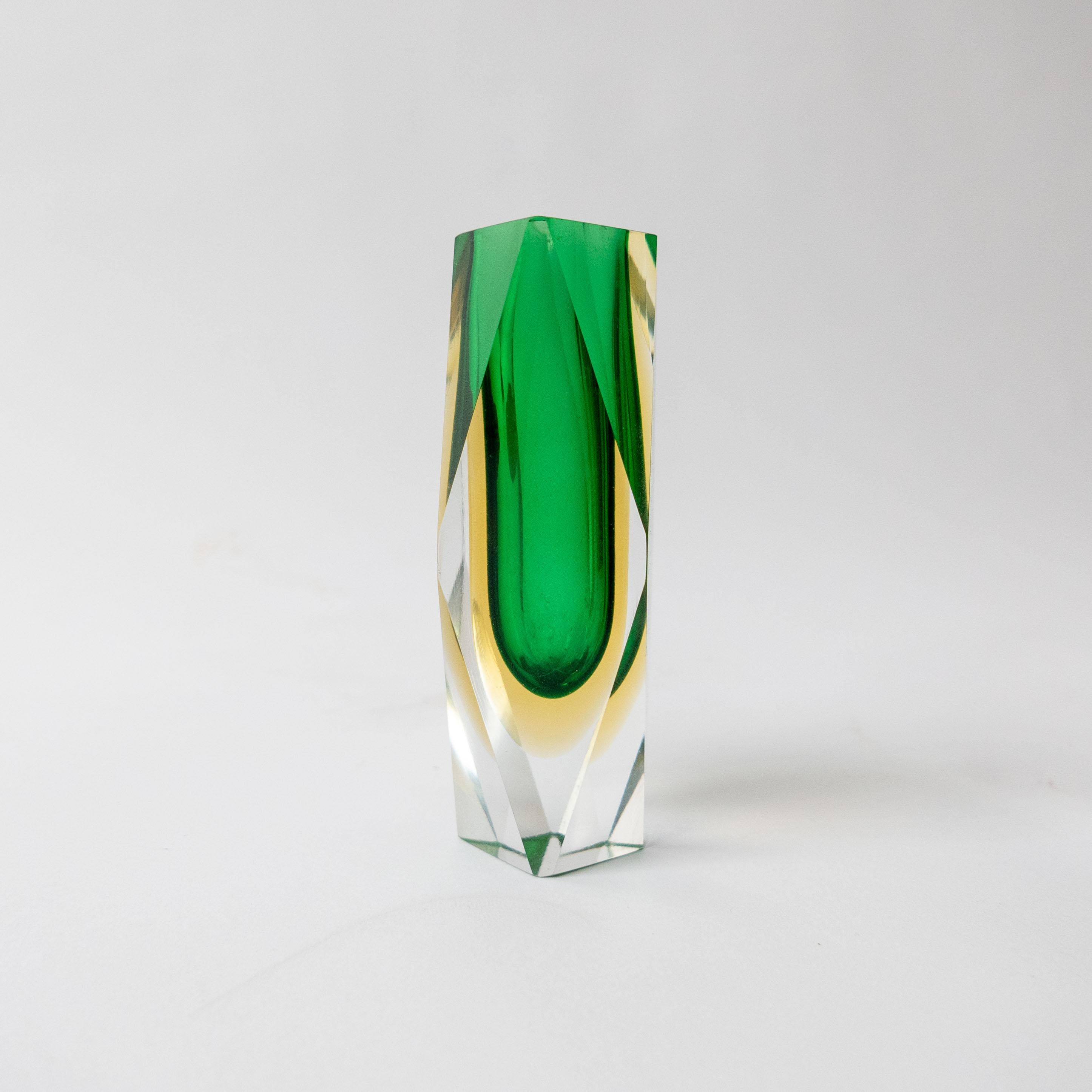 Mid-Century Modern Vintage NOS Vase in Massive Green 