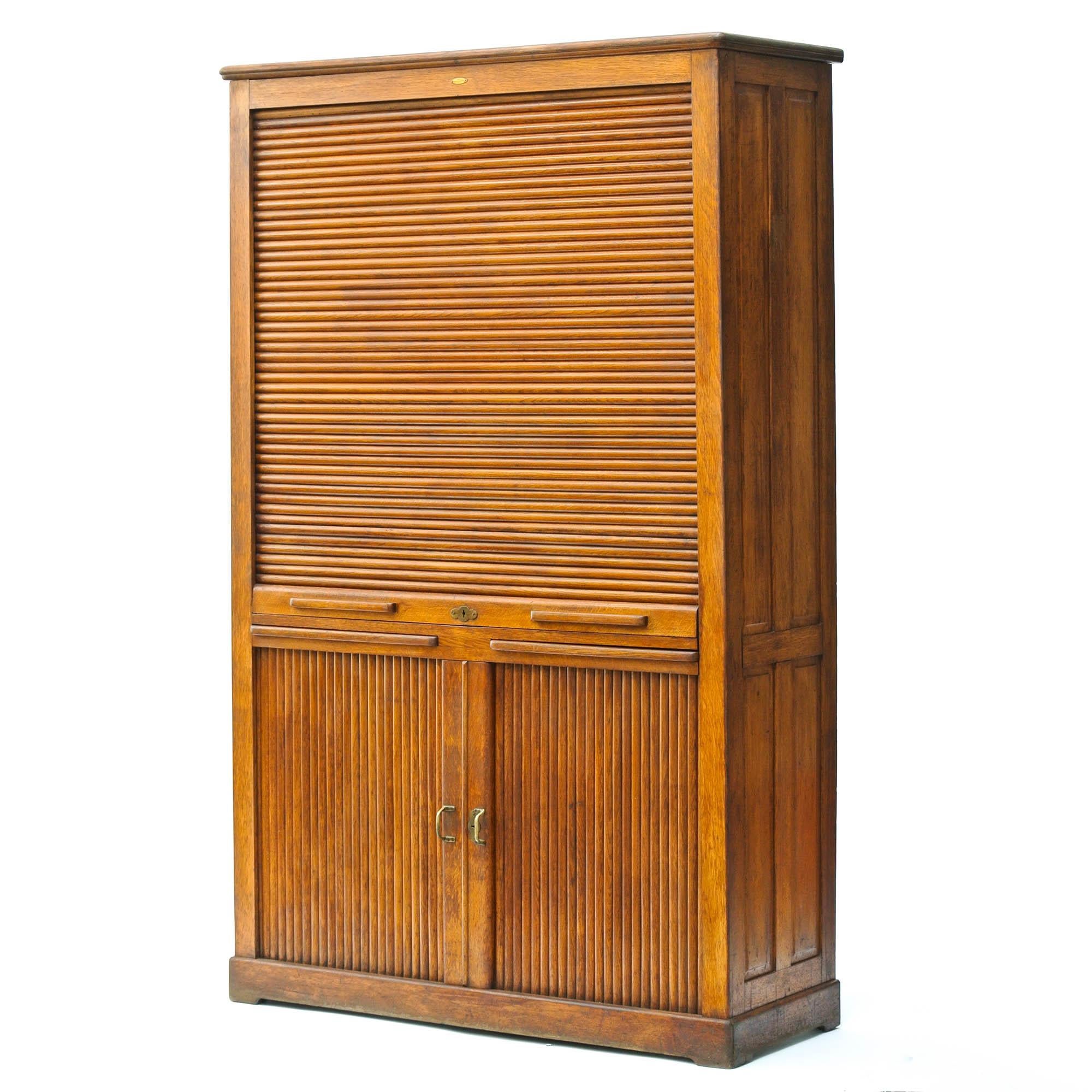 Industrial Vintage Notary Cabinet with Curtains