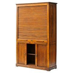 Vintage Notary Cabinet with Curtains