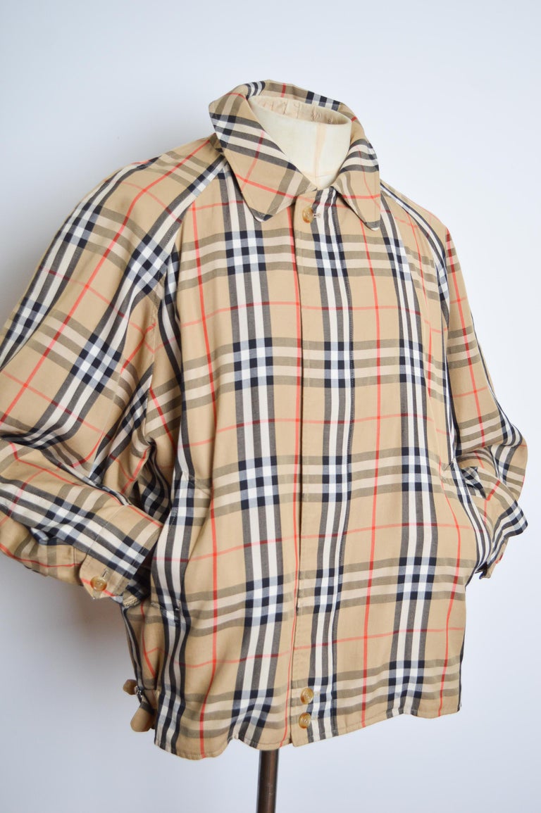 Vintage Nova Check Burberry Tartan Harrington Bomber Jacket circa