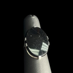 Vintage NOVCO Sterling Silver Black Onyx Statement Ring Size 6.5 Modernist 925