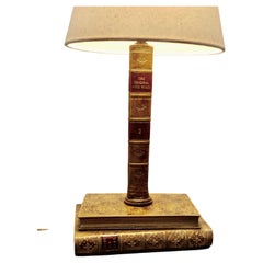 Vintage Novelty Ceramic Trompe-L’oeil Desk Lamp