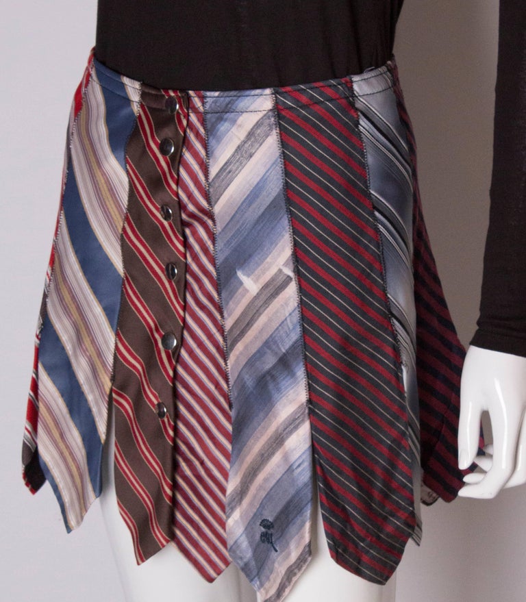 A Vintage Novelty Skirt made out of Silk Ties at 1stDibs skirt made