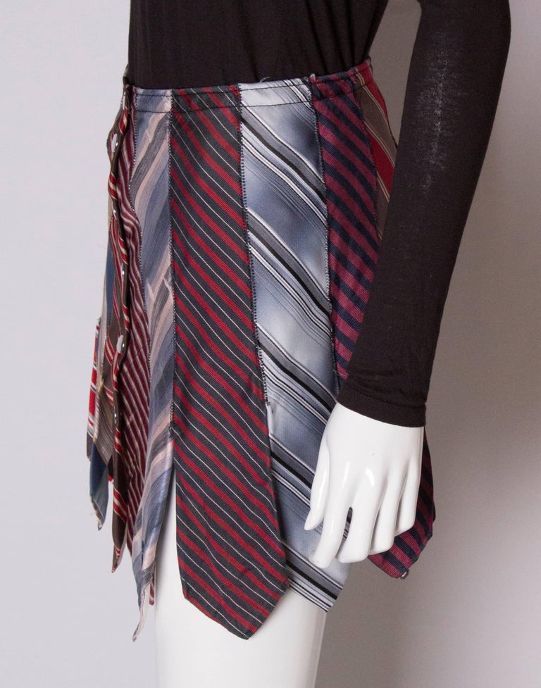 A Vintage Novelty Skirt made out of Silk Ties at 1stDibs skirt made