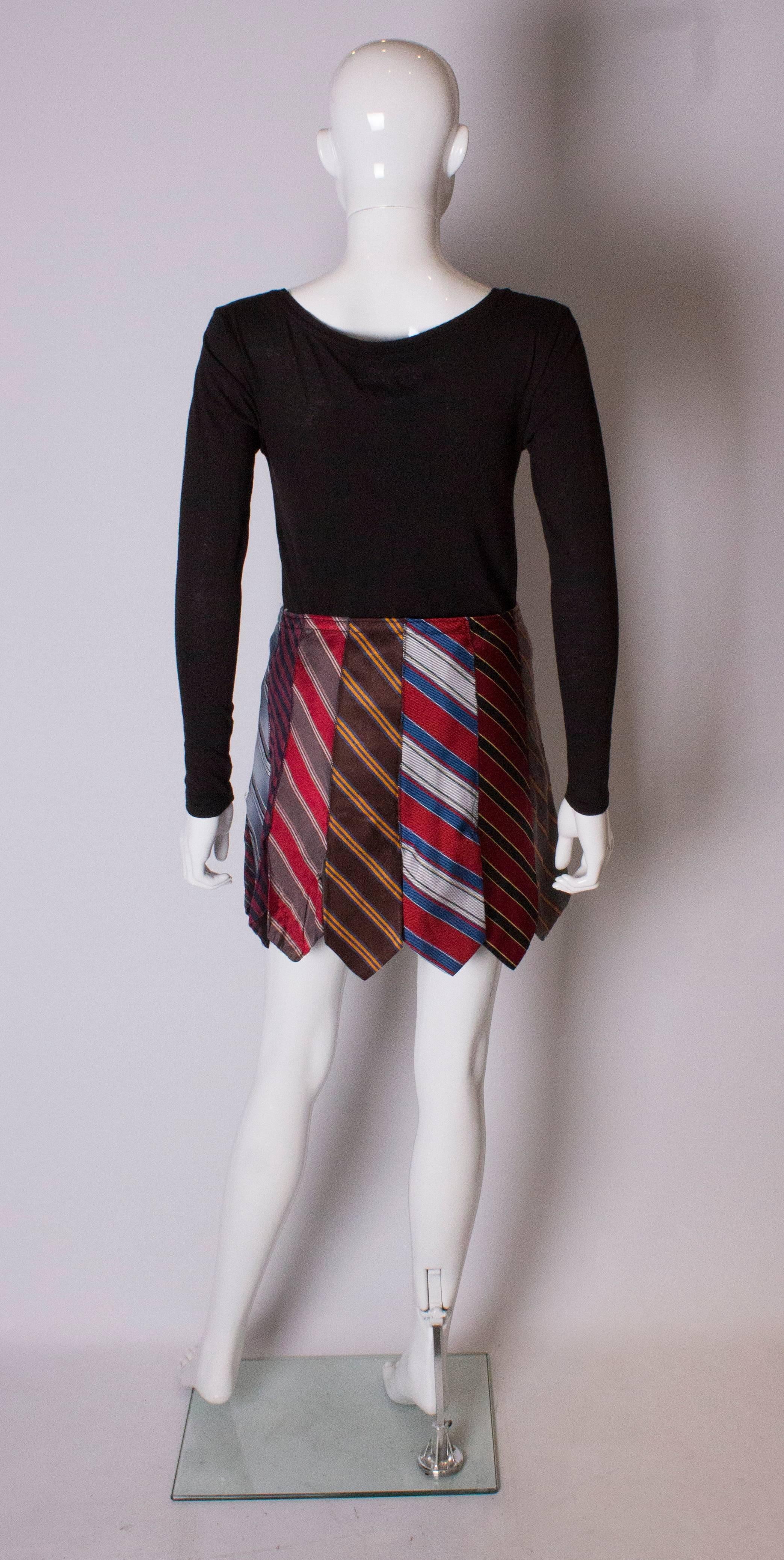 A Vintage Novelty Skirt made out of Silk Ties In Good Condition In London, GB