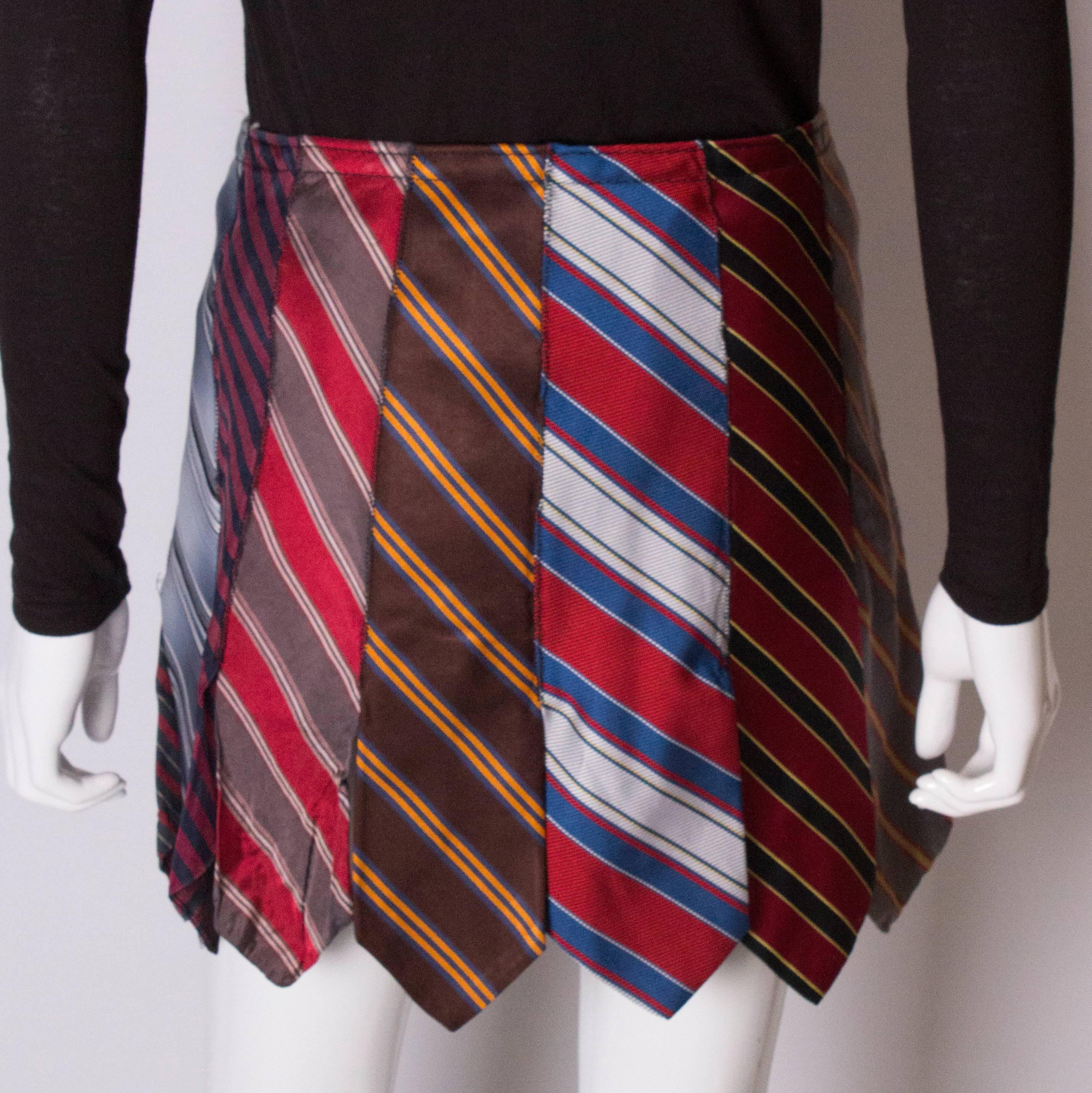 Women's A Vintage Novelty Skirt made out of Silk Ties