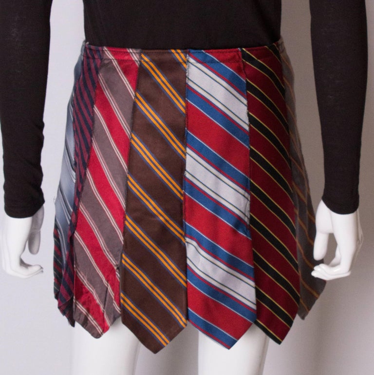 A Vintage Novelty Skirt made out of Silk Ties at 1stDibs skirt made