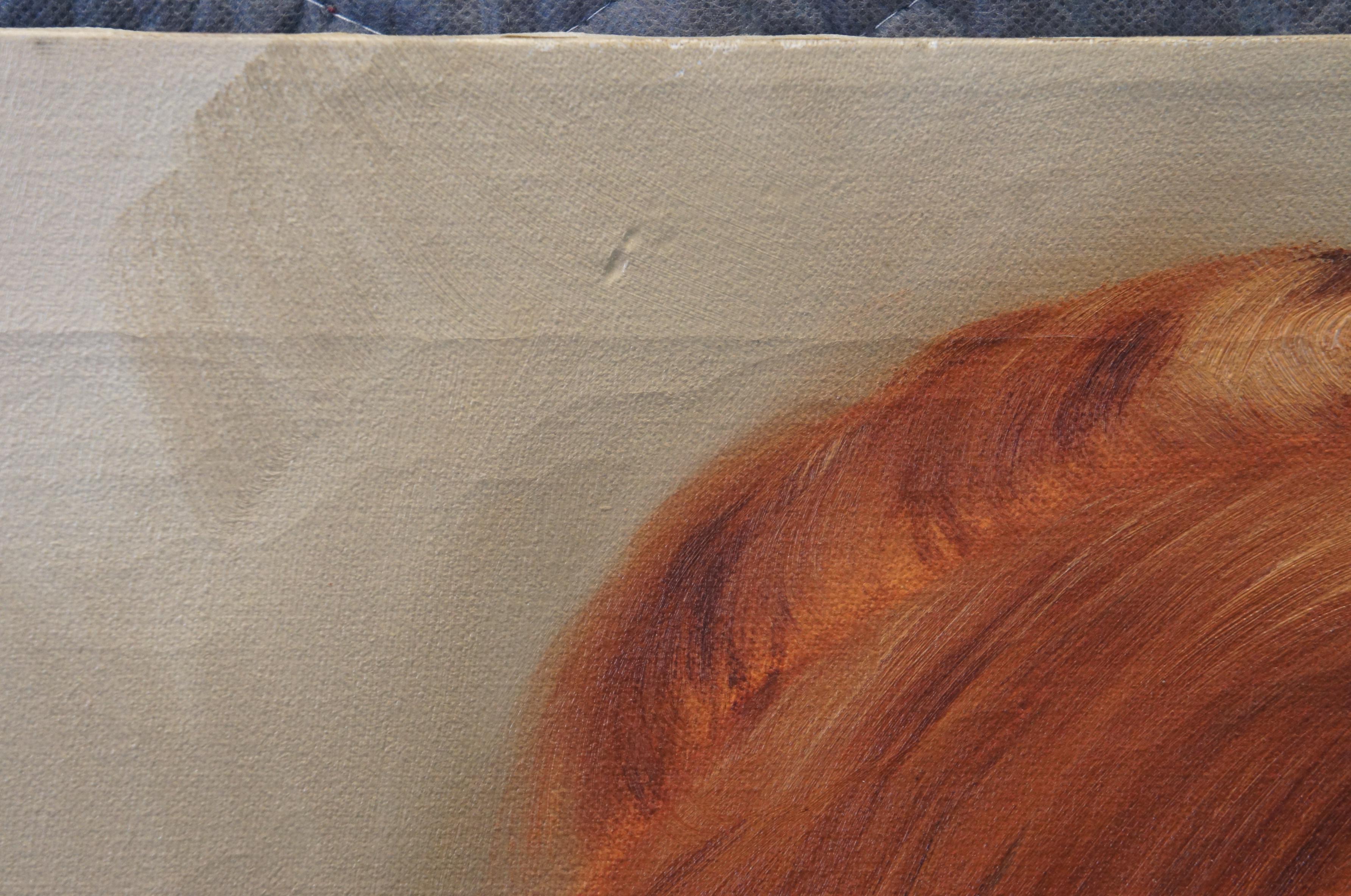Vintage Nude Female Oil Painting on Canvas Portrait by Kelvin 24