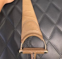 Vintage Nude Leather Gucci Oversized Horsebit Waist Belt