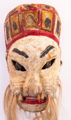 Vintage Nuo Theater Performance Mask Guizhou, China, Early to Mid-20th Century