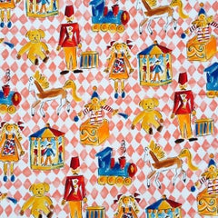 Vintage Nursery Designer’s Guild English Fabric Pillow Toys Irish Linen Cushion