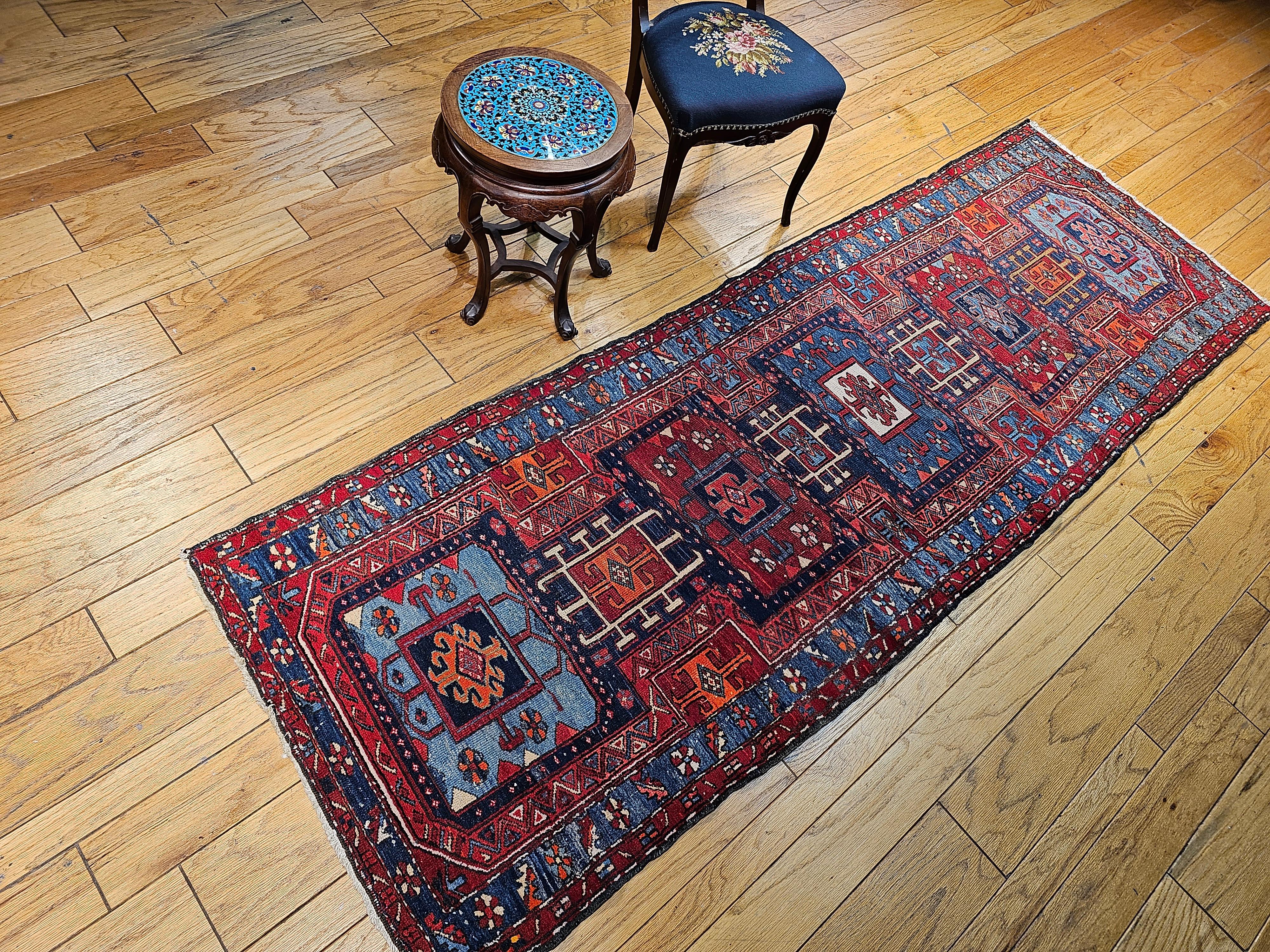 Persischer Vintage NW Breiter Vintage-Läufer in geometrischem Medaillon-Muster, Vintage im Angebot 8