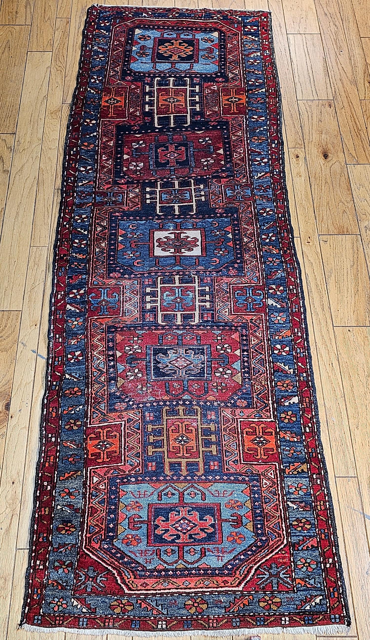 Persischer Vintage NW Breiter Vintage-Läufer in geometrischem Medaillon-Muster, Vintage im Angebot 9