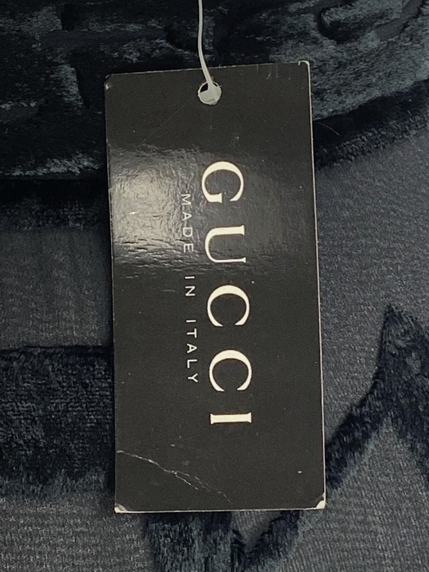 Vintage NWT Gucci SS 1993 Black Velvet & Silk Sheer Wide Leg Pants Equestrian 40 For Sale 4