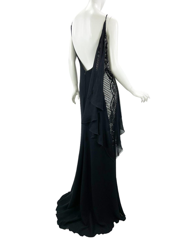 slim fit dress slacks Gorgeous 2000s Valentino Roma Sheer Black Chiffon & Banded Lace Bodice –  Shrimpton Couture main image 0