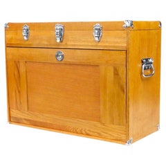 Vintage Oak 14 Drawer Machinist Chest C1960