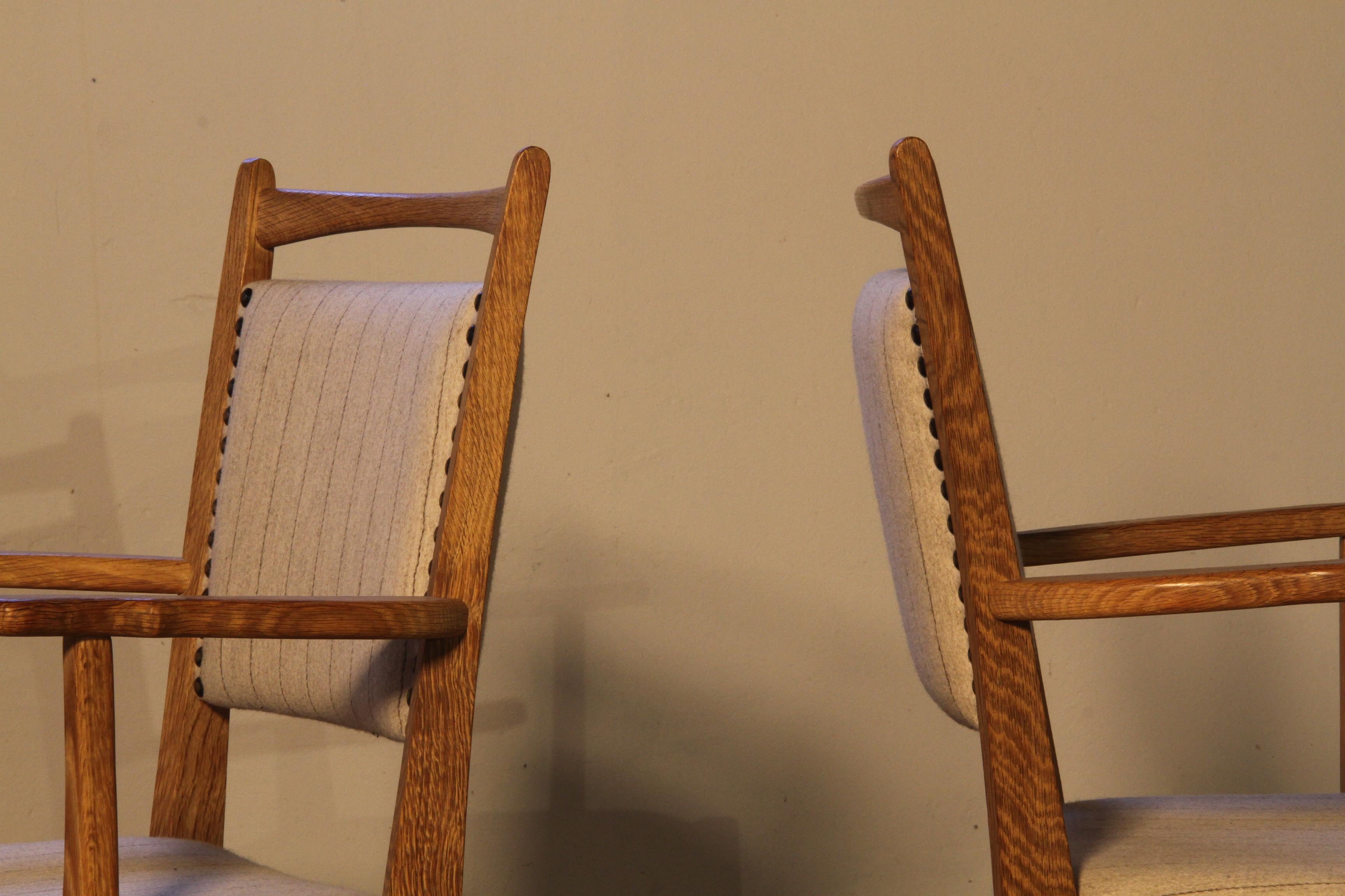 Vintage OAK 1960er Sessel im Stil von Henning Kjærnulf im Angebot 5