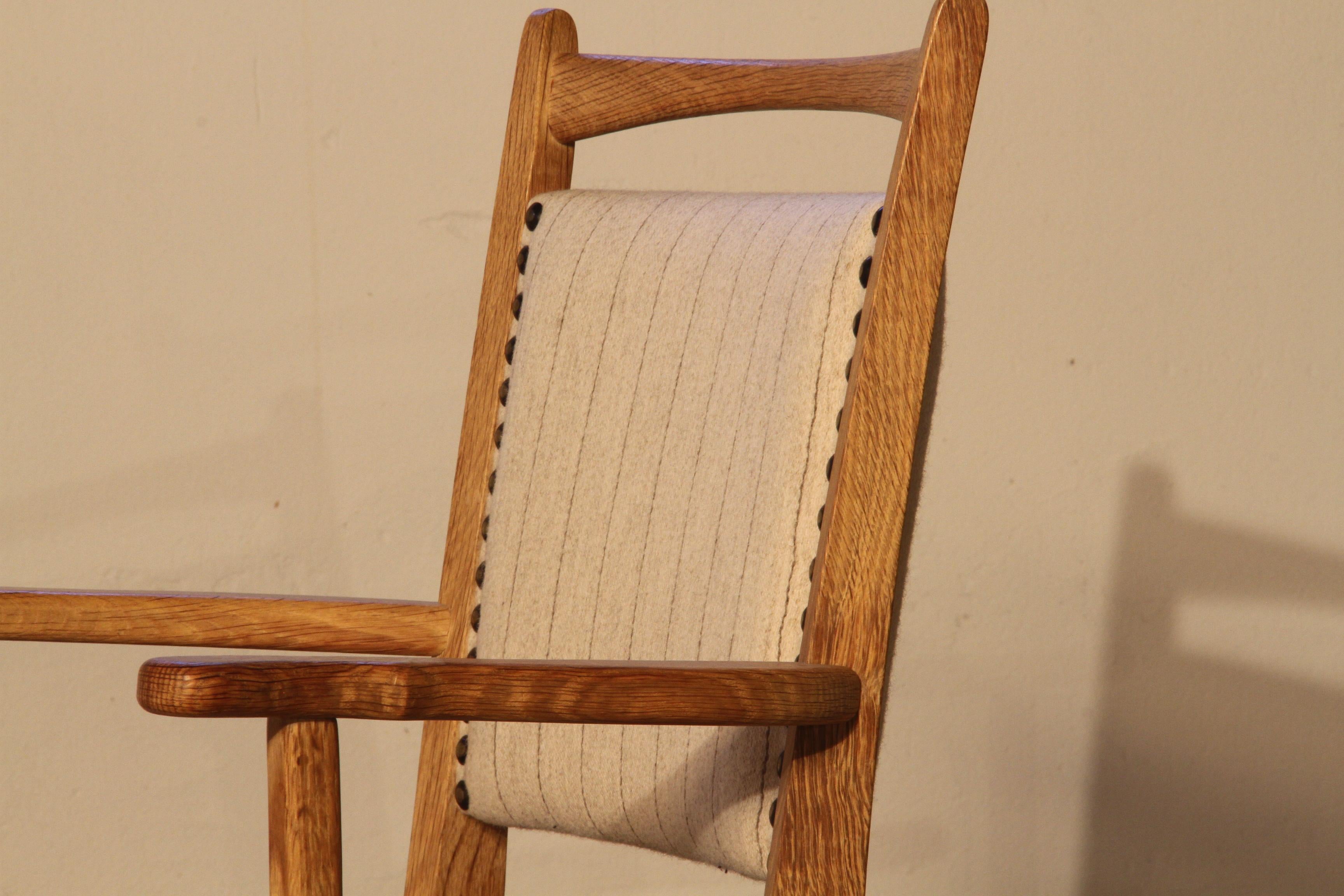 Vintage OAK 1960er Sessel im Stil von Henning Kjærnulf im Angebot 6