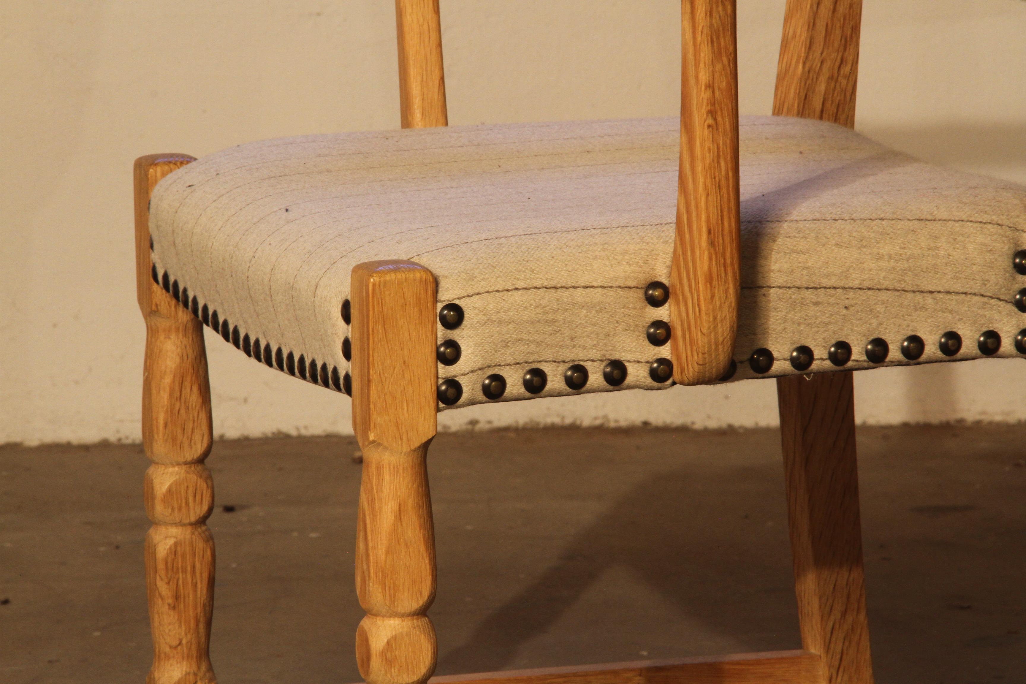 Vintage OAK 1960er Sessel im Stil von Henning Kjærnulf im Angebot 7