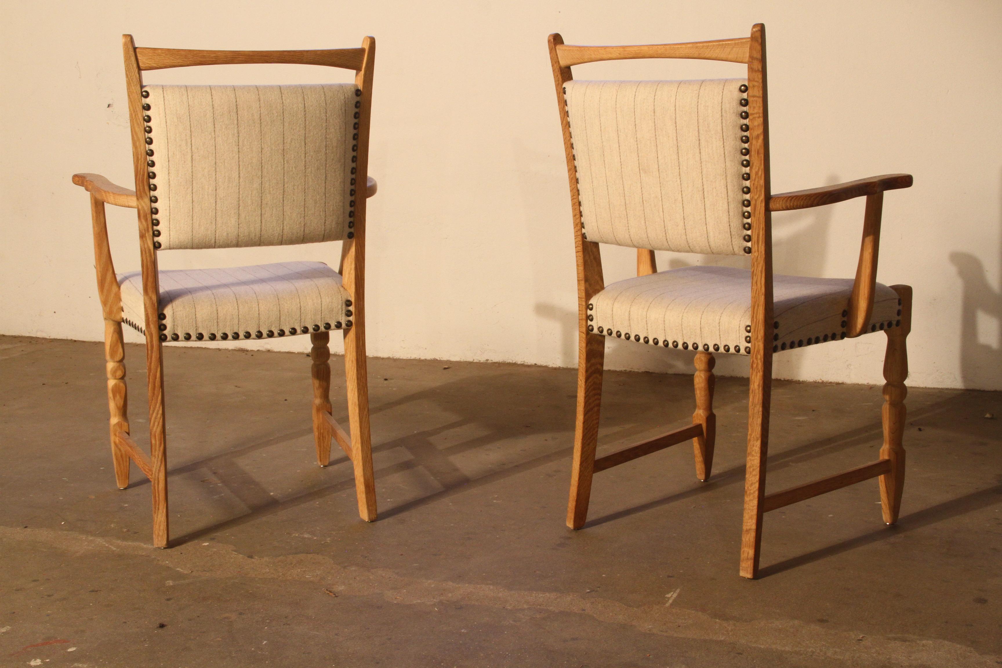 Vintage OAK 1960er Sessel im Stil von Henning Kjærnulf im Angebot 8