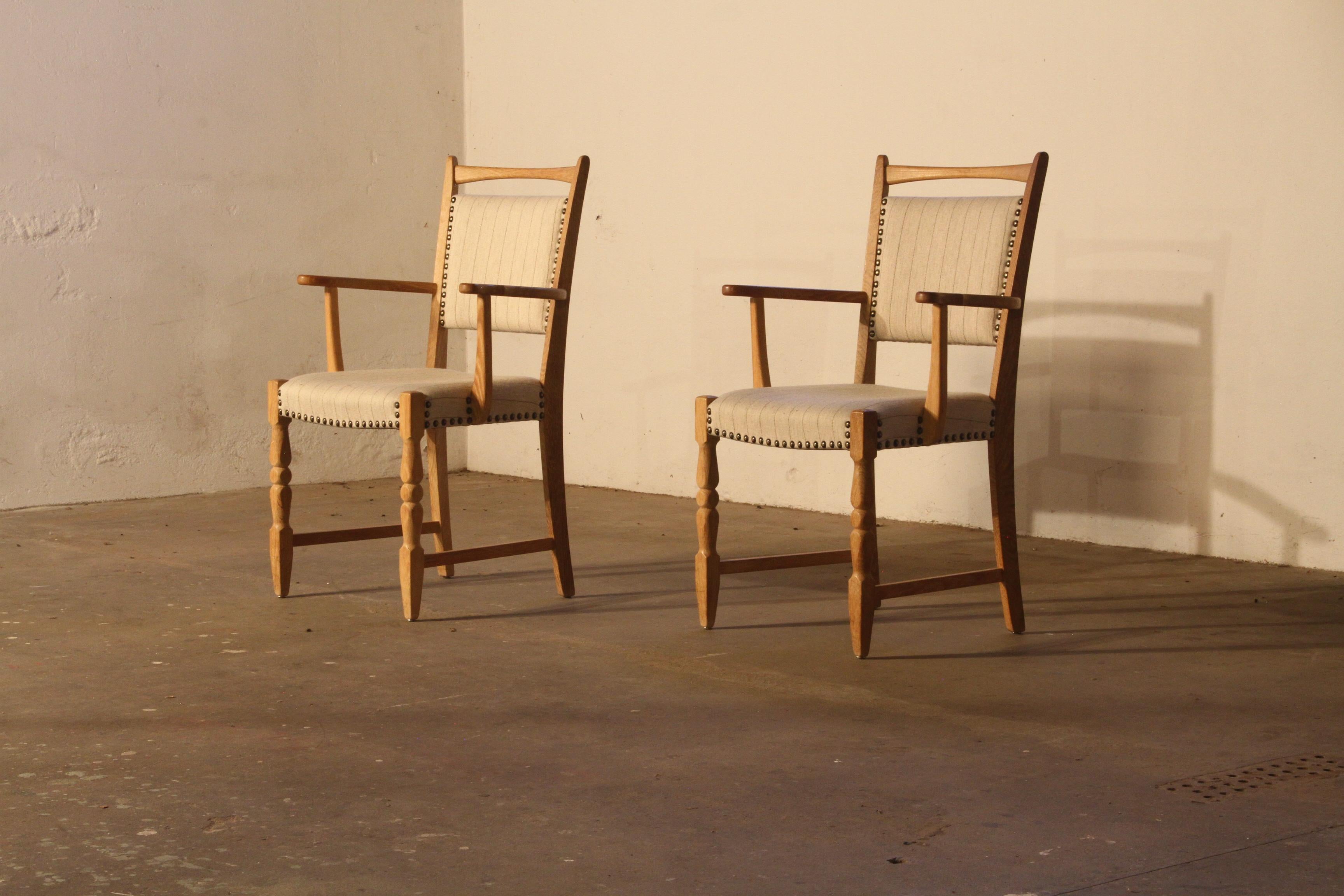 Vintage OAK 1960er Sessel im Stil von Henning Kjærnulf im Angebot 10