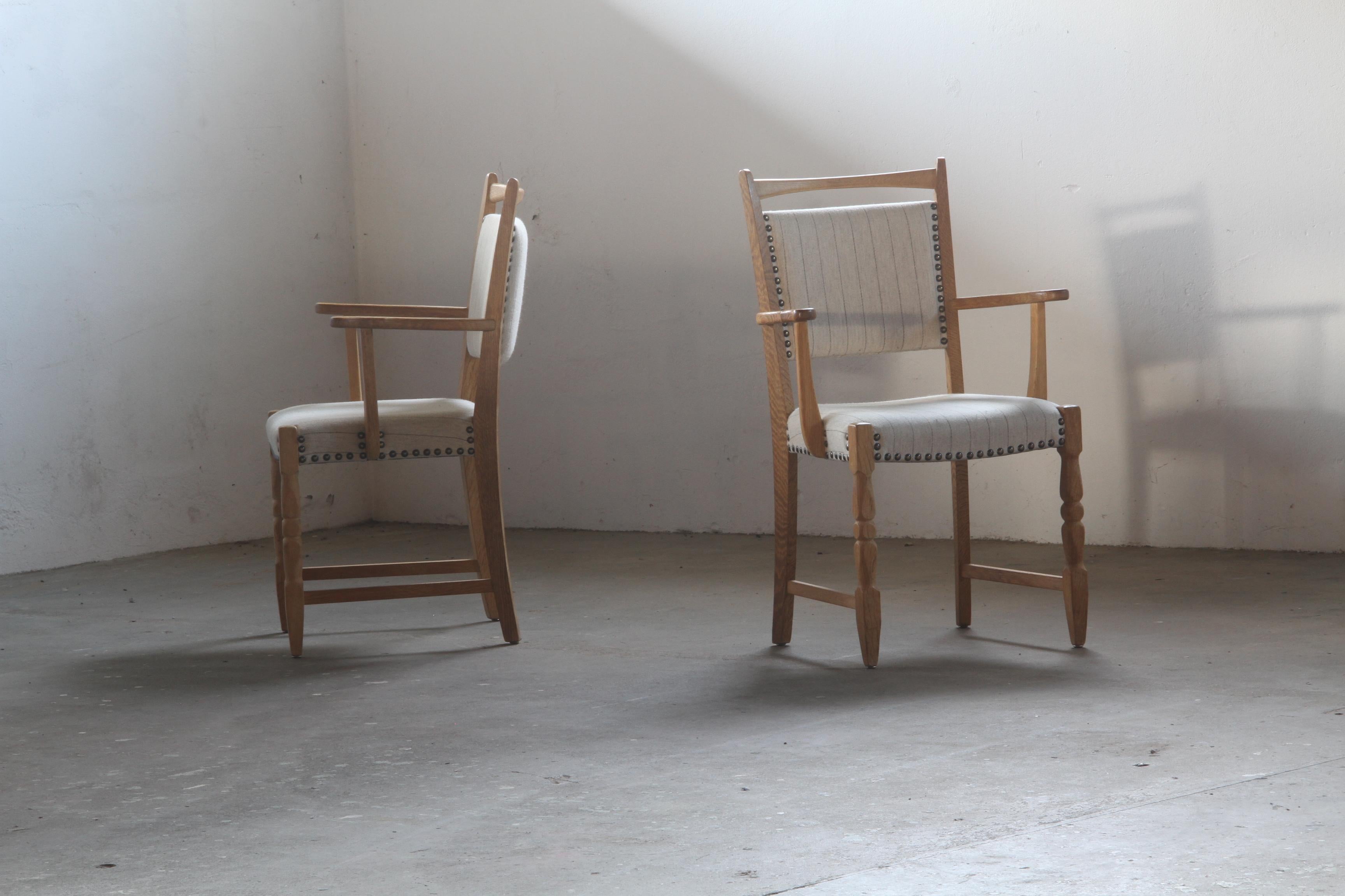 Vintage OAK 1960er Sessel im Stil von Henning Kjærnulf (Moderne der Mitte des Jahrhunderts) im Angebot