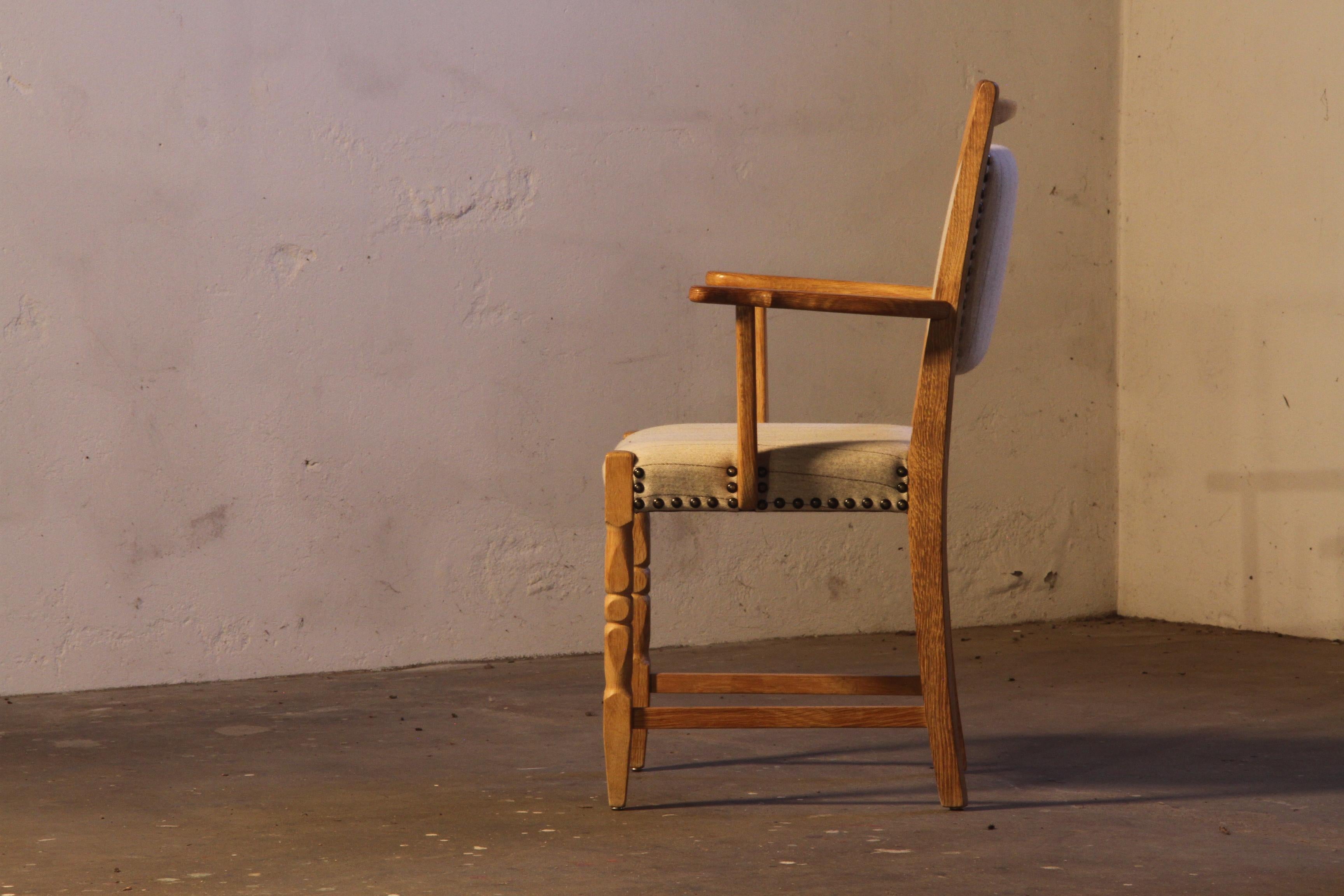 Vintage OAK 1960er Sessel im Stil von Henning Kjærnulf im Zustand „Gut“ im Angebot in Store Heddinge, DK
